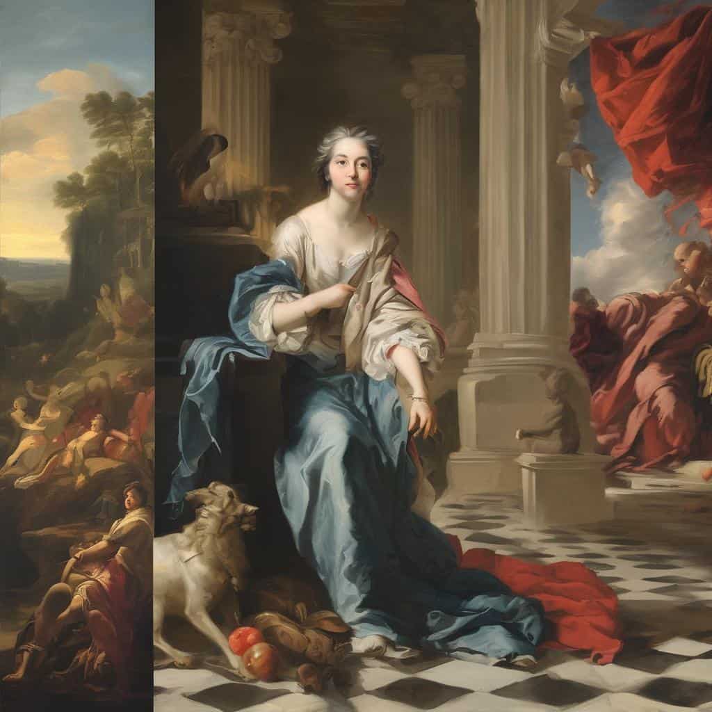 Νεαρή γυναίκα σε κλασικό ζωγραφικό έργο, γυναίκες και μαιάνδρους θεότητες, φεμινιστική τέχνη, ταυτότητα και ελευθερία.